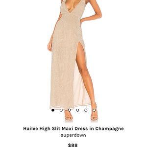 Beautiful champagne maxi dress. Size M. Worn once.